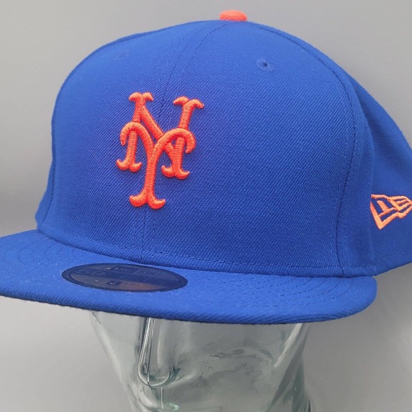 New York Mets New Era Authentic On-Field 59FIFTY Fitted Hat Blue 8 MLB Baseball - Picture 4 of 12